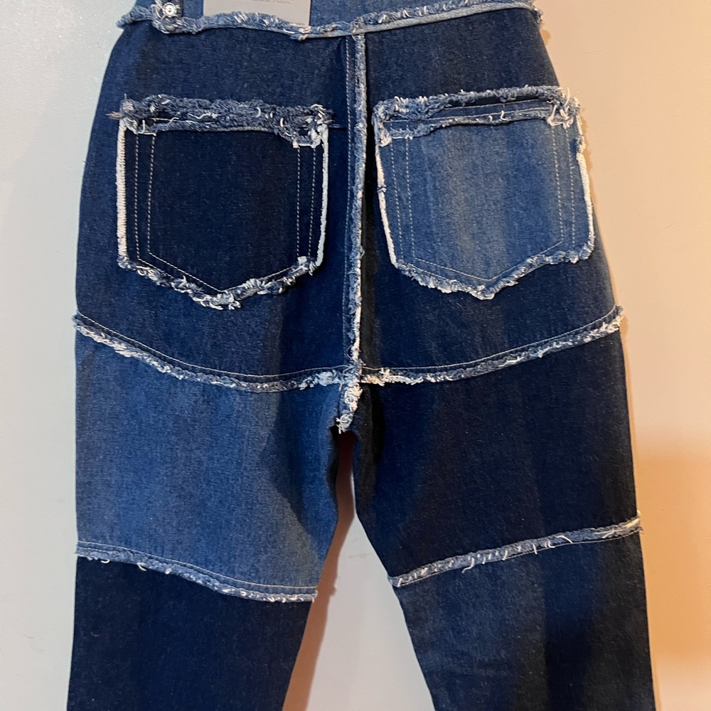 Two-Tone Denim Overalls